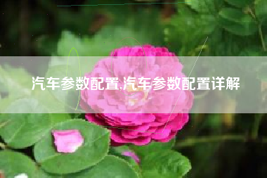 汽车参数配置,汽车参数配置详解