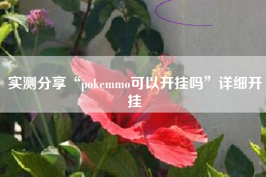 实测分享“pokemmo可以开挂吗”详细开挂
