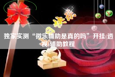 独家实测“微乐辅助是真的吗”开挂(透视)辅助教程