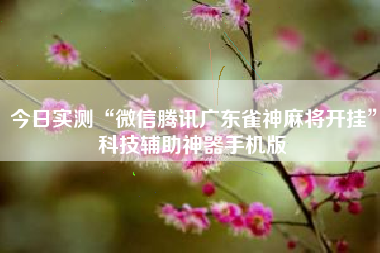 今日实测“微信腾讯广东雀神麻将开挂	”科技辅助神器手机版