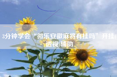 3分钟学会“微乐安徽麻将有挂吗”开挂(透视)辅助