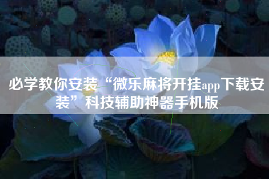必学教你安装“微乐麻将开挂app下载安装”科技辅助神器手机版