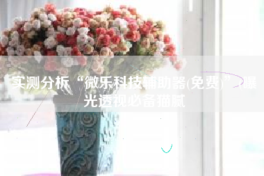 实测分析“微乐科技辅助器(免费)	”(曝光透视必备猫腻