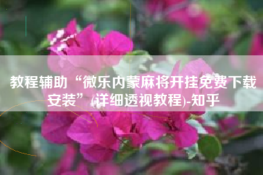 教程辅助“微乐内蒙麻将开挂免费下载安装	”(详细透视教程)-知乎