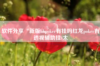 软件分享“新版hhpoker有挂吗红龙poker有透视辅助挂(太