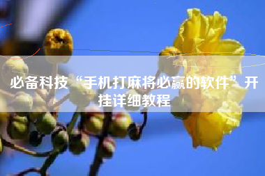 必备科技“手机打麻将必赢的软件”开挂详细教程