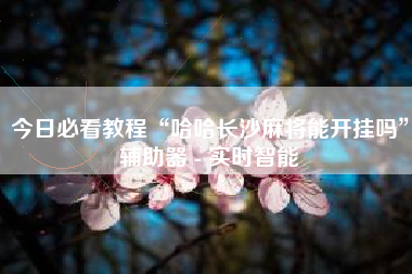 今日必看教程“哈哈长沙麻将能开挂吗”辅助器 - 实时智能