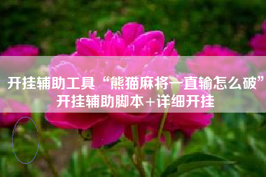 开挂辅助工具“熊猫麻将一直输怎么破”开挂辅助脚本+详细开挂