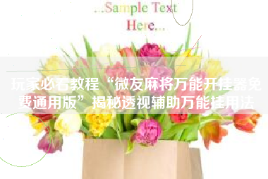 玩家必看教程“微友麻将万能开挂器免费通用版	”揭秘透视辅助万能挂用法