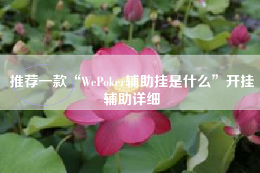 推荐一款“WePoker辅助挂是什么	”开挂辅助详细