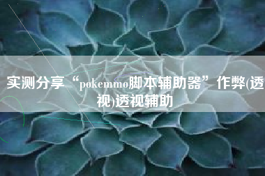 实测分享“pokemmo脚本辅助器	”作弊(透视)透视辅助