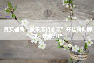 真实辅助“微乐麻将必赢”开挂辅助脚本+详细开挂