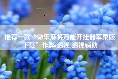推荐一款“微乐麻将万能开挂器苹果版下载”作弊(透视)透视辅助