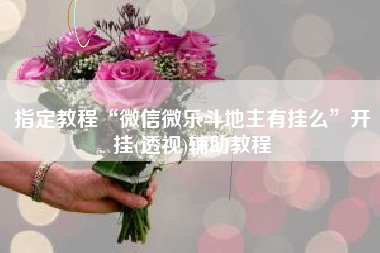 指定教程“微信微乐斗地主有挂么”开挂(透视)辅助教程