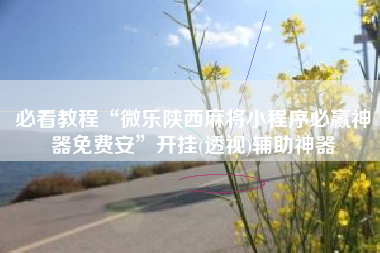 必看教程“微乐陕西麻将小程序必赢神器免费安”开挂(透视)辅助神器