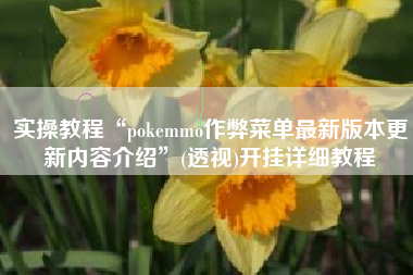 实操教程“pokemmo作弊菜单最新版本更新内容介绍	”(透视)开挂详细教程