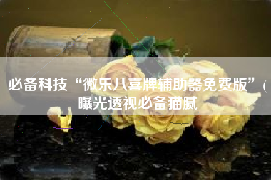 必备科技“微乐八喜牌辅助器免费版	”(曝光透视必备猫腻