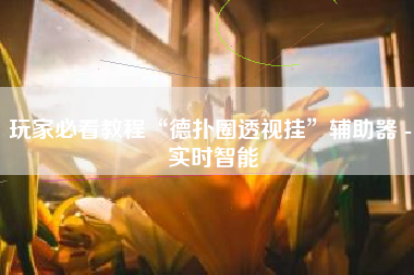 玩家必看教程“德扑圈透视挂”辅助器 - 实时智能