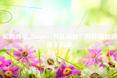 实测分享“wepoker开挂视频”科技辅助神器手机版