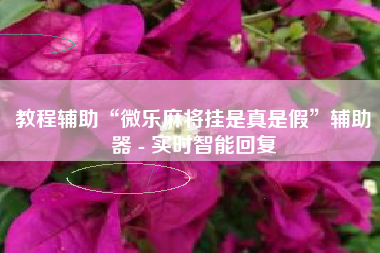 教程辅助“微乐麻将挂是真是假”辅助器 - 实时智能回复