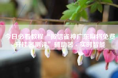 今日必看教程“微信雀神广东麻将免费开挂器测评”辅助器 - 实时智能