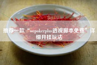 推荐一款“wepokerplus透视脚本免费”详细开挂玩法