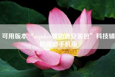 可用版本“wepoker辅助器安装包”科技辅助神器手机版