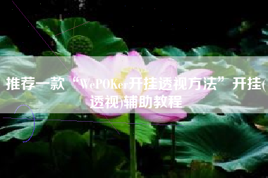 推荐一款“WePOKer开挂透视方法”开挂(透视)辅助教程