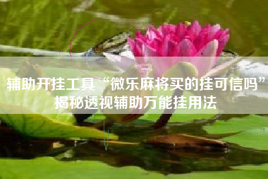 辅助开挂工具“微乐麻将买的挂可信吗	”揭秘透视辅助万能挂用法