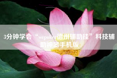 3分钟学会“wepoker德州辅助挂	”科技辅助神器手机版