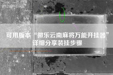 可用版本“微乐云南麻将万能开挂器”详细分享装挂步骤