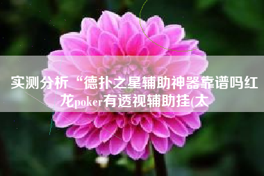 实测分析“德扑之星辅助神器靠谱吗红龙poker有透视辅助挂(太