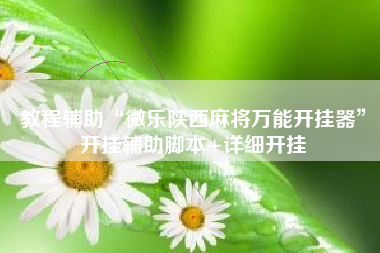 教程辅助“微乐陕西麻将万能开挂器”开挂辅助脚本+详细开挂