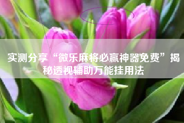 实测分享“微乐麻将必赢神器免费”揭秘透视辅助万能挂用法