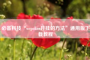 必备科技“wepoker开挂的方法	”通用版下载教程