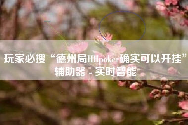 玩家必搜“德州局HHpoker确实可以开挂	”辅助器 - 实时智能