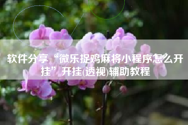 软件分享“微乐捉鸡麻将小程序怎么开挂”开挂(透视)辅助教程