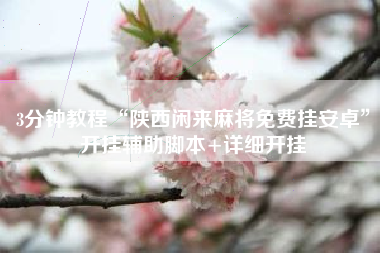 3分钟教程“陕西闲来麻将免费挂安卓	”开挂辅助脚本+详细开挂