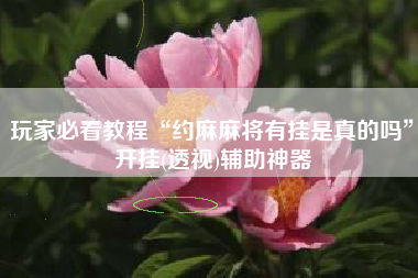 玩家必看教程“约麻麻将有挂是真的吗”开挂(透视)辅助神器