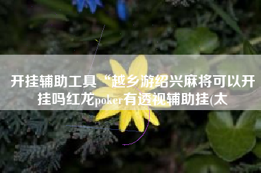 开挂辅助工具“越乡游绍兴麻将可以开挂吗红龙poker有透视辅助挂(太