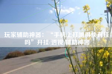 玩家辅助神器：“手机上打跑得快有挂吗	”开挂(透视)辅助神器