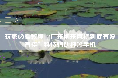 玩家必看教程“广东闲来麻将到底有没有挂	”科技辅助神器手机