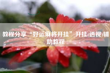 教程分享“好运麻将开挂”开挂(透视)辅助教程