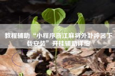 教程辅助“小程序浙江麻将外卦神器下载安装	”开挂辅助详细