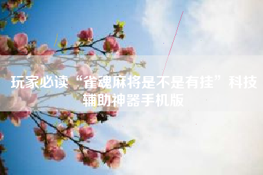 玩家必读“雀魂麻将是不是有挂”科技辅助神器手机版