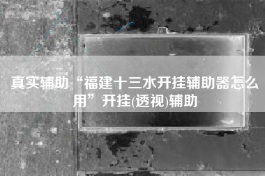 真实辅助“福建十三水开挂辅助器怎么用”开挂(透视)辅助