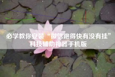 必学教你安装“微信跑得快有没有挂	”科技辅助神器手机版
