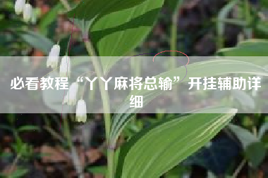 必看教程“丫丫麻将总输”开挂辅助详细