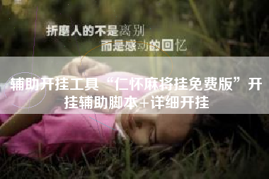 辅助开挂工具“仁怀麻将挂免费版”开挂辅助脚本+详细开挂