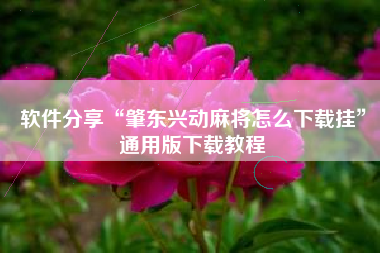 软件分享“肇东兴动麻将怎么下载挂”通用版下载教程